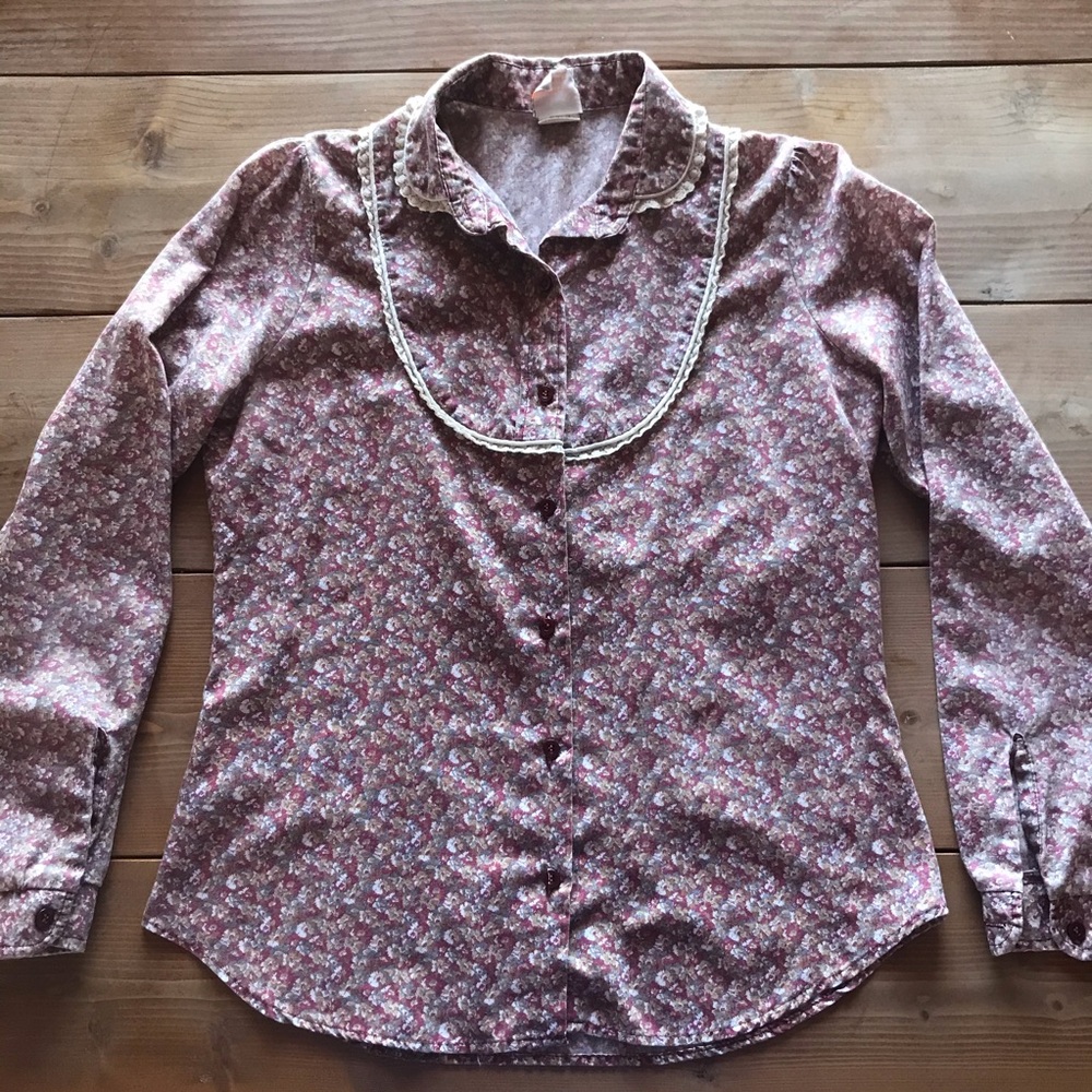 Vintage Wrangler Floral Peasant Blouse